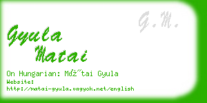 gyula matai business card